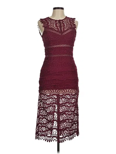 Pre-owned Bardot Cocktail Dress In Burgundy