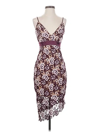 Pre-owned Bardot Cocktail Dress In Burgundy