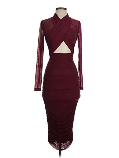 Pre-owned Bardot Cocktail Dress In Burgundy