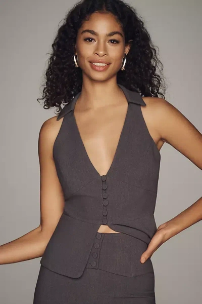 Bardot Cohan Fitted Peplum Vest Top In Grey