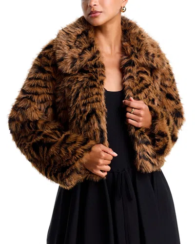 Bardot Colette Faux Fur Jacket In Brown