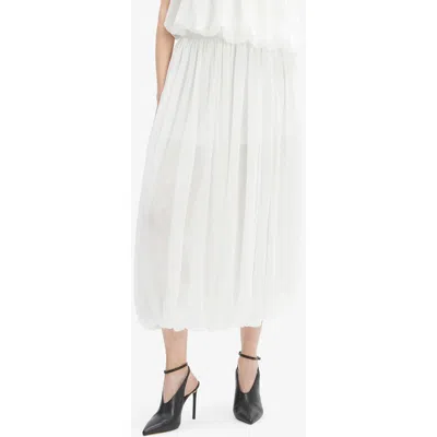 Bardot Corina Chiffon Bubble Maxi Skirt In White