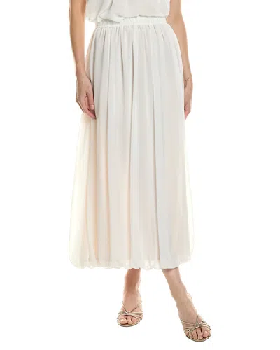Bardot Corina Chiffon Midi Skirt In White