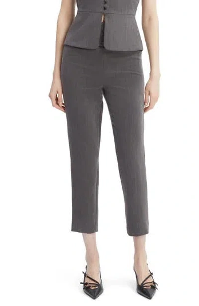 Bardot Corset High Waist Crop Pants In Gray
