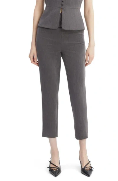 Bardot Corset High Waist Crop Pants In Grey