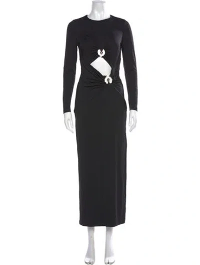 Pre-owned Bardot Crew Neck Long Dress In Grey