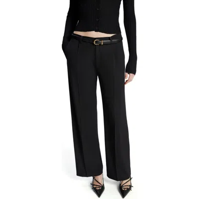 Bardot Cristo Pleat Front Relaxed Fit Pants In Black