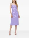 Bardot Crocodile-embossed Midi Dress In Purple