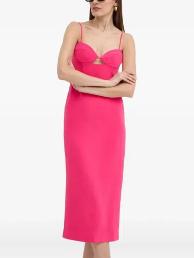 Bardot Cut-out Midi Dress In Pink