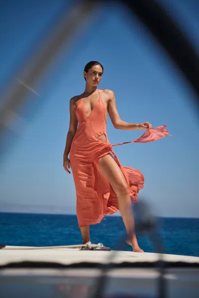 Bardot Cyrel Cut Out Maxi Dress In Pink