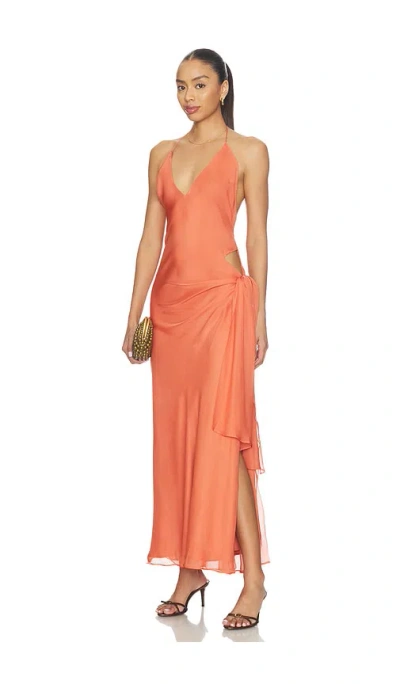 Bardot Cyrel Cut Out Maxi Dress In Orange