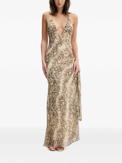 Bardot Cyrel Cut-out Gathered Maxi Dress In Multi