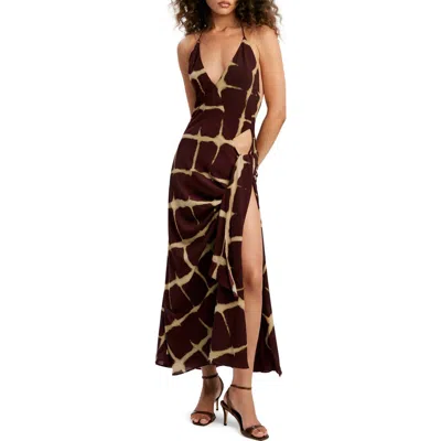 Bardot Cyrel Printed Maxi Dress In Black