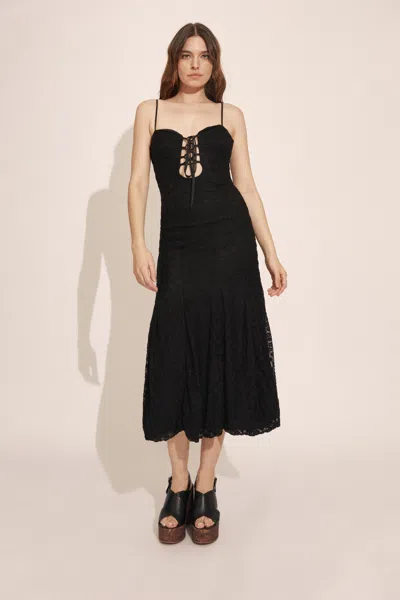 Bardot Delaney Lace Midi Dress In Black