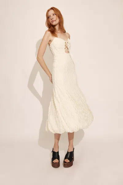 Bardot Delaney Lace Midi Dress In Ivory