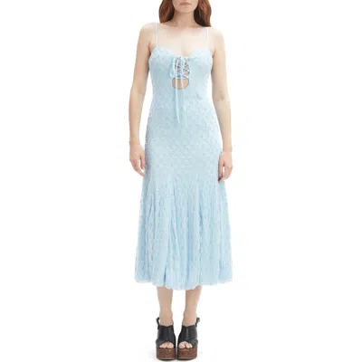 Bardot Delany Lace Sleeveless Bubble Hem Midi Dress In Black