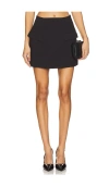 Bardot Delphi Balloon Mini Skirt In Black