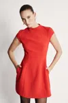 Bardot Delphi Hourglass Mini Dress In Deep Red