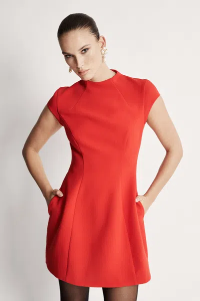 Bardot Delphi Hourglass Mini Dress In Deep Red