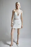 Bardot Delphi Hourglass Mini Skirt In Orchid Wht