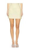 Bardot Delphi Linen Miniskirt In Yellow
