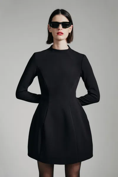 Bardot Delphi Long Sleeve Mini Dress In Blue