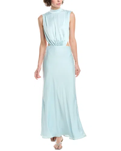 Bardot Delphine High-neck Maxi Dress In Blue