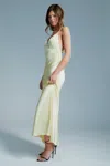 Bardot Demeter Open Back Slipdress In Canary Ylw