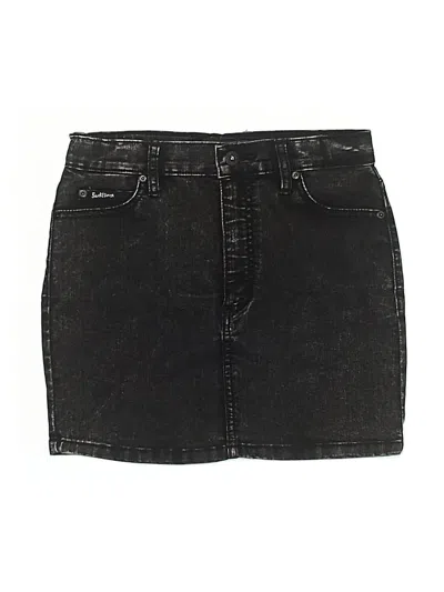 Pre-owned Bardot Kids'  Denim Skirt In Black