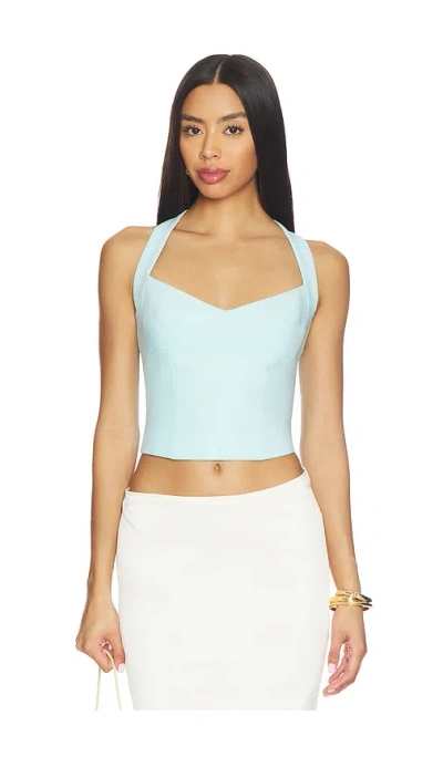 Bardot Deserae Halter Neck Top In Blue
