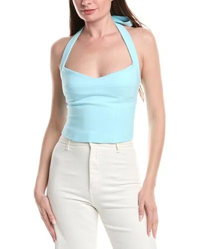 Bardot Deserae Halter Neck Top In Blue