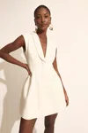 Bardot Destene V-neck Hourglass Tailored Mini Dress In Orchid Wht