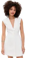 Bardot Destene V-neck Hourglass Tailored Mini Dress In Orchid Wht