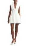 Bardot Destene V-neck Hourglass Tailored Mini Dress In Orchid White