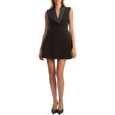 Bardot Destene Satin & Crepe Cocktail Dress In Black