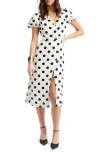 BARDOT BARDOT DEVYN DOT FAUX WRAP DRESS