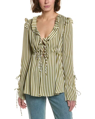 Bardot Dhalia Frill Blouse In Yellow