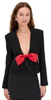 Bardot Dilone Bow Front Blazer Black In Black