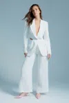 Bardot Domenica Linen Cut Out Blazer In Ivory