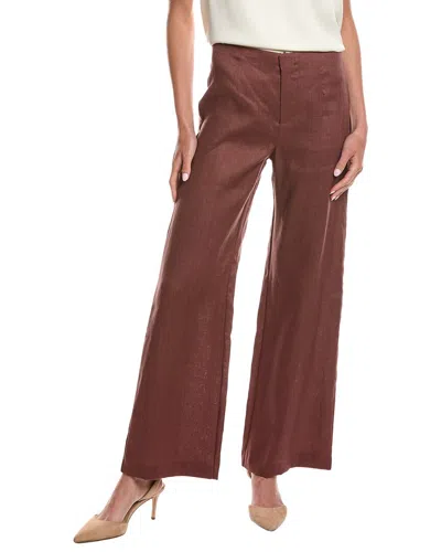 Bardot Domenica Mid Rise Linen Pant In Red