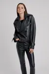 Bardot Double Breasted Biker Jacket In Black