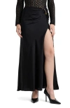 Bardot Dylan Split Front Maxi Skirt In Black