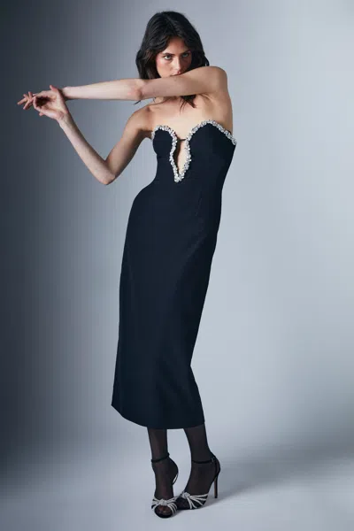 BARDOT ELENI DIAMANTE MIDI DRESS