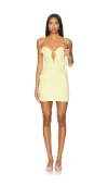 eleni flower detail mini dress in canary yellow Bardot Eleni Flower Detail Mini Dress  Canary Yellow