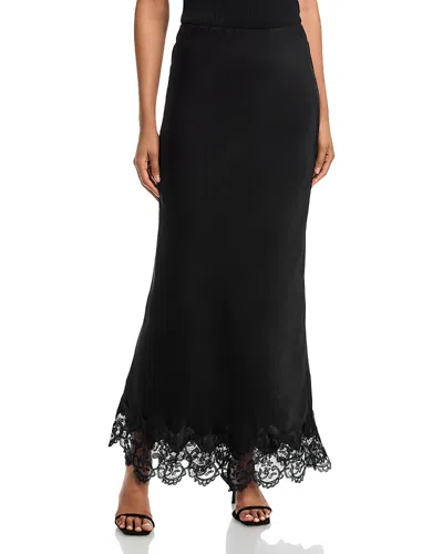 Bardot Elisan Lace Satin Maxi Skirt In Black