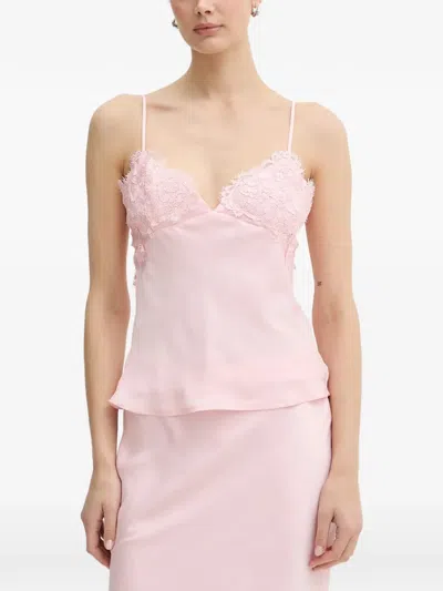 Bardot Elisan Lace-trim Camisole Top In Pink