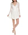 Bardot Ellie Corset Long Sleeve Lace Minidress In White