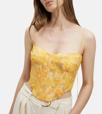 Bardot Elsie Corset Top In Sunny Floral In Multi