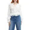 Bardot Frill Embroidered Blouse