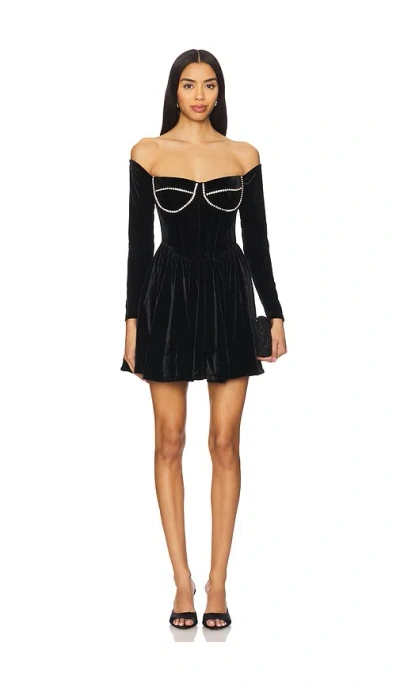 BARDOT EMLYN VELOUR MINI DRESS